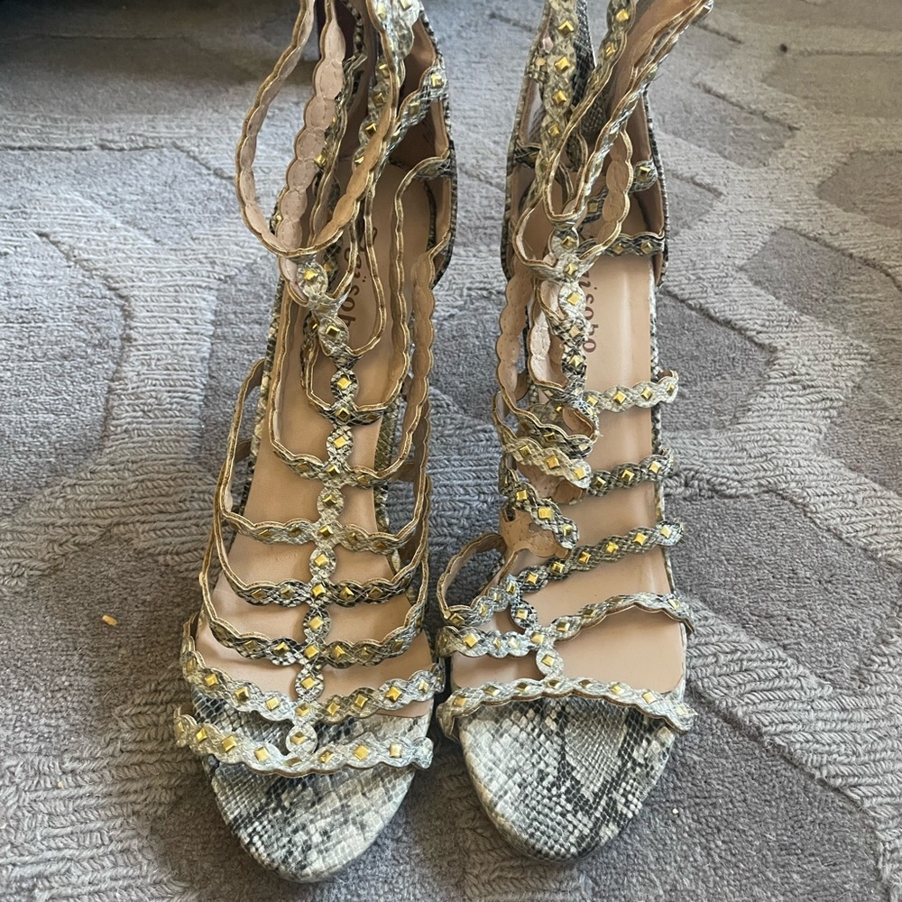 Snakeskin Gladiator Heels
